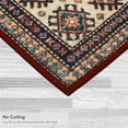 thumbnail image 3 of Washable Skid-Resistant Area Rug Geometric Red 8' x 11', 3 of 9
