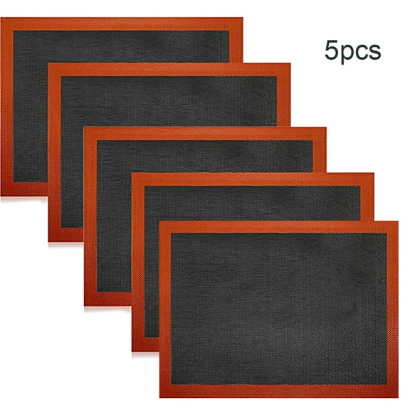 5pcs High Temperature Resistant Baking Tray Oven Mat Non-Stick Baking Mat