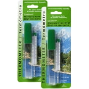 Mercury Free Oral Glass Thermometer, Pack of 2