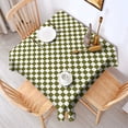 thumbnail image 2 of Olive Green and White Checkerboard Pattern Square Tablecloth,Waterproof Square Table Cover,Wipeable Spillproof Washable Table Cover for Home Kitchen Party Decor 60"x60"(152x152cm), 2 of 6