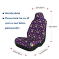 thumbnail image 4 of Naloa Mardi Gras and Donuts Car Seat Covers 2PCs Front Car Seat Covers Universal fit for Most Cars SUVs and Trucks - 1, 4 of 5