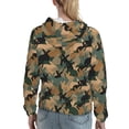 thumbnail image 7 of Fotbe Camouflage Rabbit Pattern Womens Long Sleeve Hoodie, Pullover Hooded Sweatshirt, Kangaroo Pocket Hoodie with Eye-catching Drawstrings-X-Large, 7 of 7