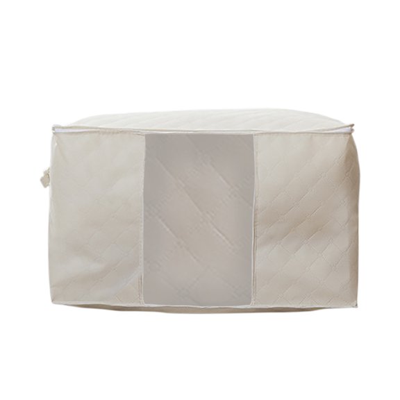 Large Heavy-Duty Quilt Storage Bag with Full Zipper and Handles for Bedding and Clothes