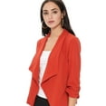 thumbnail image 4 of Women's 3/4 Sleeve Open Front Casual Cardigan Blazer Jacket, 4 of 5