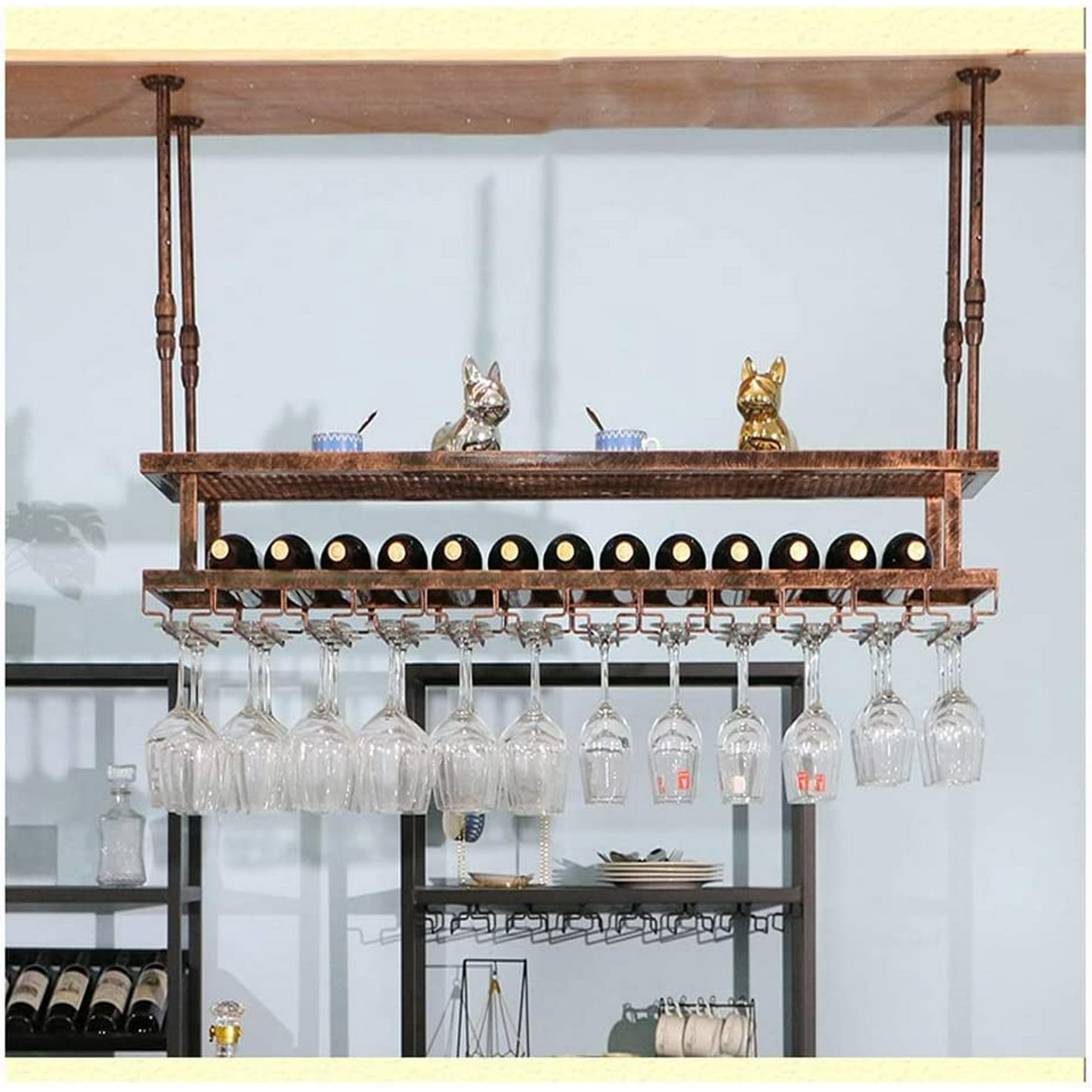 Ceiling Mounted Wine Bottle Rack Shelly Lighting