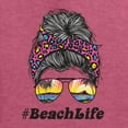 thumbnail image 2 of Messy Bun BeachLife | Cool Neon Leopard Print Bandana | Sunglasses Vaction Beach Paradise Fashion Unisex Crewneck Sweatshirt, Vintage Heather Red, 3XL, 2 of 5