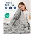 thumbnail image 3 of Dotted Weighted Blanket 5 lbs, Small Heavy Blankets, Soft & Breathable, Machine Washable, 36 x 48 Inches, Grey, 3 of 12