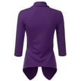 thumbnail image 3 of Doublju Women's Lightweight Thin 3/4 Sleeve Open Front Blazer with Plus Size, 3 of 4