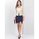 thumbnail image 3 of Oficina de trabajo para mujer, sin cuello, con cremallera, abrigo corto, traje, chaqueta, chaqueta cortada Beige S, 3 of 6