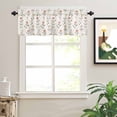thumbnail image 2 of Floral Valances for Windows Leaf Rod Pocket Curtain Valance Window Treatment Short Curtains for Kitchen Living Room, 58"x16", 2 of 5