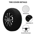 thumbnail image 2 of Susaid Tropical Flamingo Print Water Proof Spare Tire Cover Wheel Tire Dust-proof Cover Fit Trailer, RV, SUV and Many Vehicle-14 inch, 2 of 6
