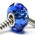 thumbnail image 2 of Queenberry Sterling Silver Blue Crystal September Simulated Birthstone European Style Bead Charm Fits Pandora, 2 of 2