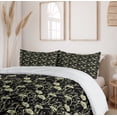 thumbnail image 6 of Ambesonne Floral Duvet Cover Set, Vintage Botanical Design, 2-Calking, Cream and Black, 6 of 7