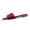 Womens Sandal - Red, variant on Samdudou Slide Sandals for Women Open Toe Flat Slides Smooth Velvet Single Band Slip On Shoes Minimalist Low Profile Footbed Sandals for Indoor Outdoor Lounge