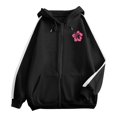 thumbnail image 6 of COMVALUE Cute Flower Hoodie for Woman Preppy Sweatshirts Trendy Puff Print Letter Graphic Hoodies Casual Pullover Tops (Black, XXL), 6 of 6