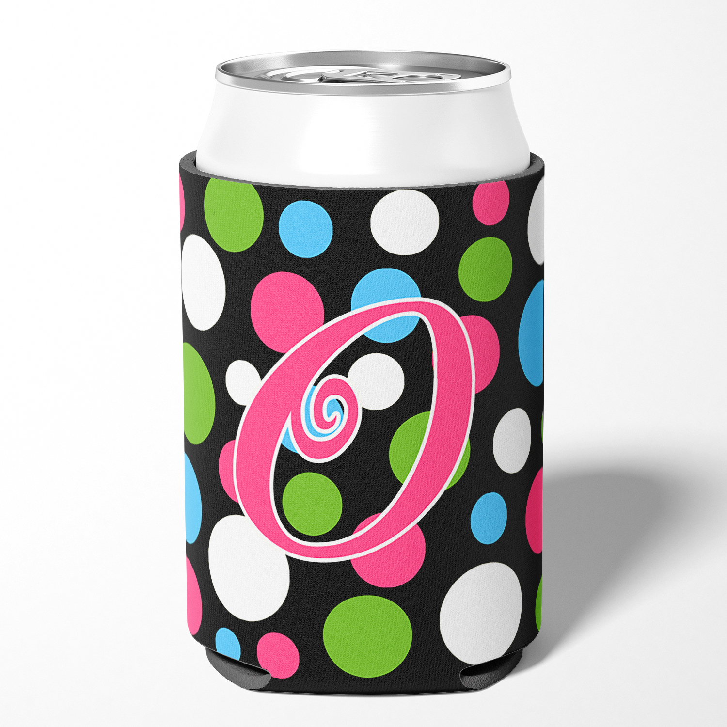 Carolines Treasures CJ1038-OCC Letter O Initial Monogram - Polkadots And Pink Can Or Bottle  Hugger