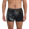 thumbnail image 1 of Balery Black And Gold White Horse Calzoncillos bóxer para hombre, ropa interior de algodón suave y transpirable con cinturilla de nailon-XX-Large, 1 of 5
