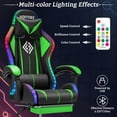 Hoffree Ergonomic Gaming Chair with Bluetooth, LED Lights, and Massage