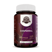 Earth's Love Chaparral 120 Capsules, 500 mg, Organic Chaparral (Larrea tridentata) Dried Leaf and Flower