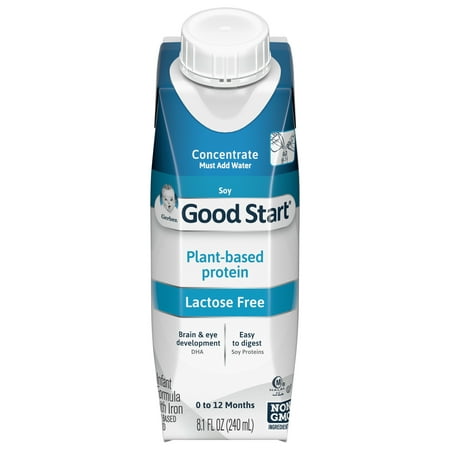 Gerber Good Start Soy Lactose-Free Non-GMO Liquid Baby Formula, 8.1 oz Box (18 Pack)
