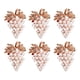 thumbnail image 1 of Juego de 6 servilleteros de uva con perlas y diamantes, hebilla de Metal para servilletas para Navidad, vacaciones, bodas, fiestas de Halloween, decoración de cenas, 1 of 8