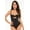 Black, variant on TruFigure Wear-Your-Own-Bra Thong Bodysuit 8084