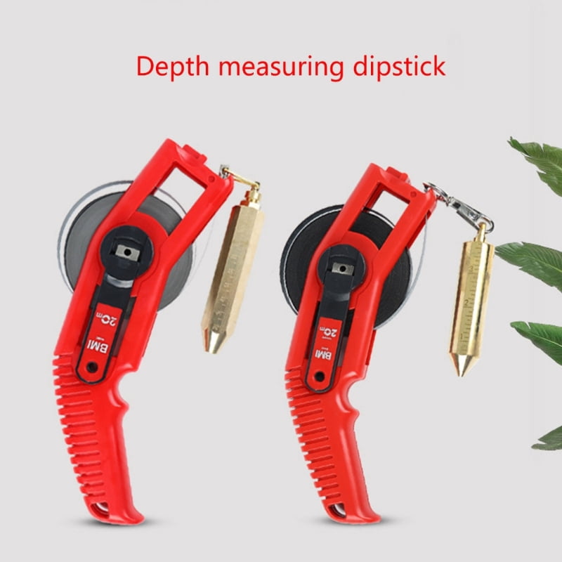 Measuring Ruler with Brass Plumb Bob Tape Measure Plastic Handle Accuracy