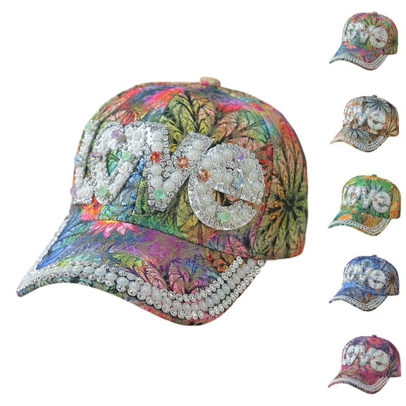 AirLoni Unisex Baseball Visor Cap Adjustable Breathable Sequins Decor Foldable Quick-Dry Summer Sun Hats Casual Dad Hat Trucker Hat Hip Hop Hat Khaki,One Size