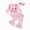 R001-Pink, variant on NOLDARES Baby Girl Clothes Newborn Infant Outfits Cute Fall Winter 3PC Clothes Spring Romper Set Hat Headband(Pink,6-12 M)
