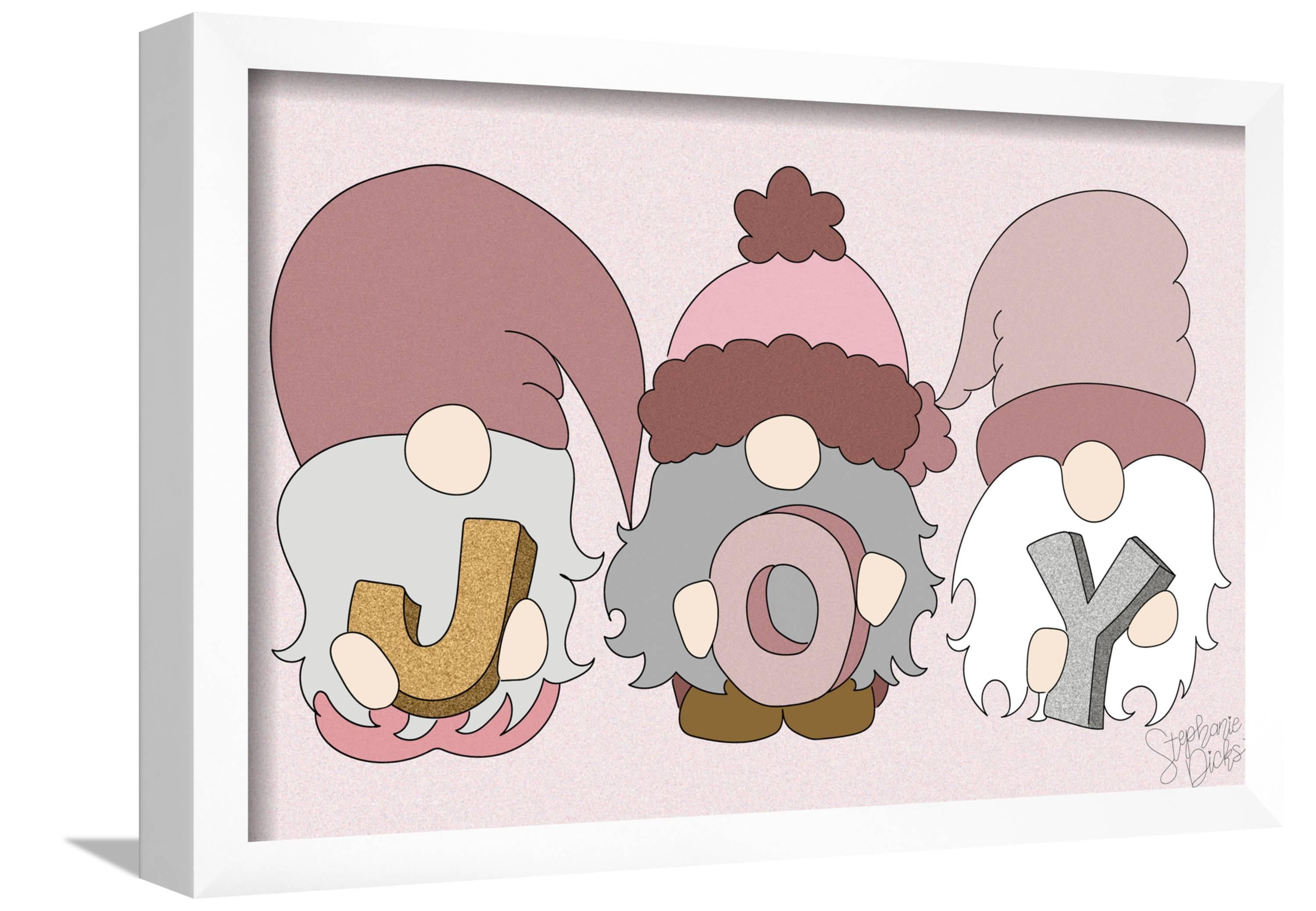 Joy, Framed Print Christmas Holiday Wall Art