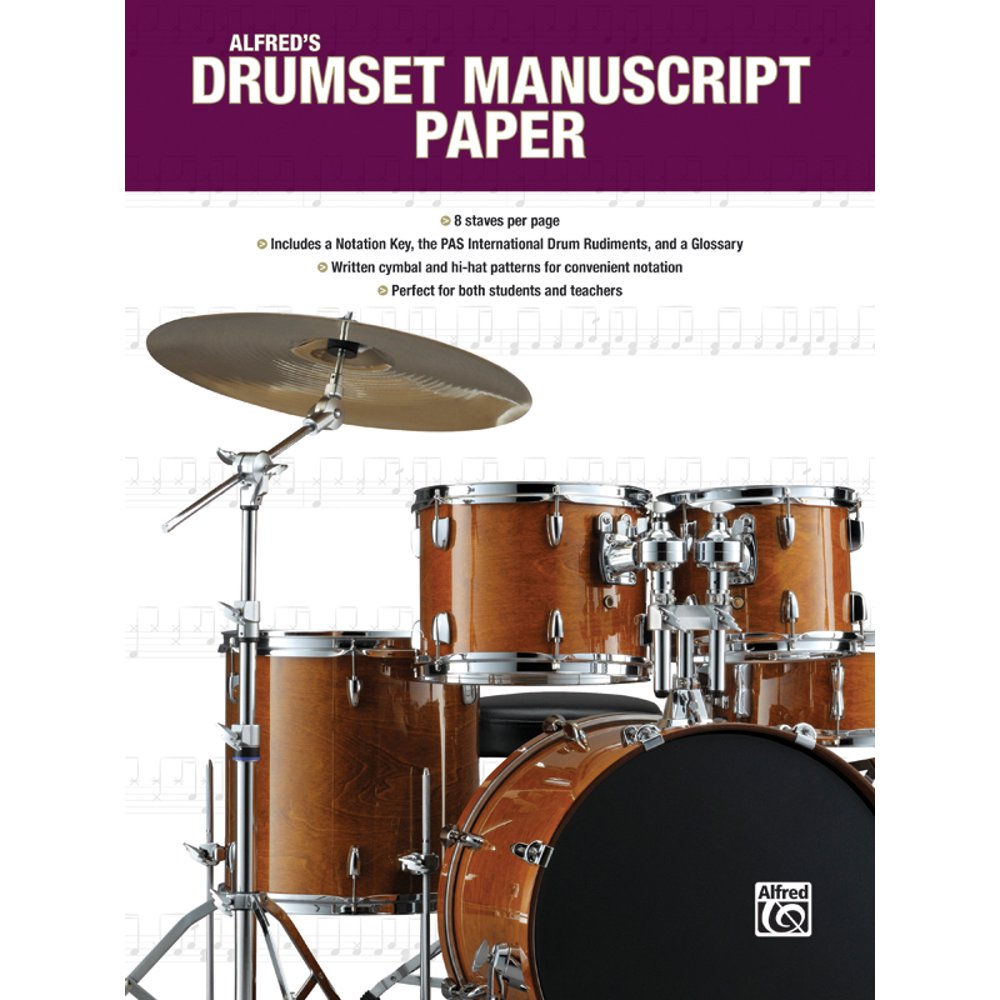 Alfred's Drum Method Alfred's Drumset Manuscript Paper (Paperback