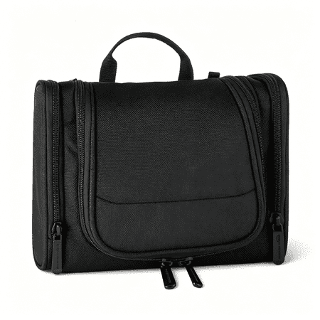 GASTROPOD Spacious Toiletry Bag,Hanging Cosmetic Dopp Kit with Multiple Compartments,Durable Polyester,Large Capacity Storage,Compact Design,Black