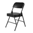 thumbnail image 4 of 2 Pack Metal Folding Chairs with Padded Seat and Back, for Home and Office, Indoor and Outdoor Events Party Wedding, Black, 4 of 8