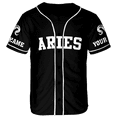 thumbnail image 2 of Lotusprinthandmade Personalized Name Aries Zodiac Baseball Jersey XS-5XL Multicolor, aries baseball jersey shirt, birthday shirt, aries shirt, aries shirt men, 2 of 5