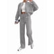 thumbnail image 1 of Conjuntos de Salón para Mujer, Conjunto Deportivo de 2 Piezas, Sudadera, Pantalón Deportivo de Pierna , Conjunto Deportivo A Juego Gris L, 1 of 8