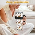 thumbnail image 5 of Giraffe 40oz Tumbler with Handle and Straw, Geometry Floral Cup Coffee Mug Stainless Steel Insulated Water Bottle, Boho Giraffe Gifts for Women Men Girl Birthday Christmas, 5 of 6