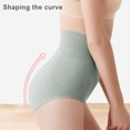 thumbnail image 3 of HEVIRGO Plus Size Shaping Underpants High Waist Moisture Absorption Postnatal Tummy Control Briefs Women Supply, 3 of 10