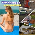 thumbnail image 6 of 2 Pack Pocket Beach Blanket with Bag, 59'' x 55'' (2-3 Adults) Beach Mat Sand Free Waterproof, Lightweight Outdoor Picnic Blankets, Packable Camping Blanket Tarp for Hiking Travel (Blue), 6 of 7