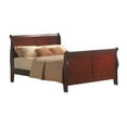 thumbnail image 7 of Traditional Style Twin Size Wooden Sleigh Bed Cherry Brown- Saltoro Sherpi, 7 of 7