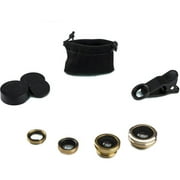 4-in-1 Lens Kit for Cellphones (WA/FE/MACRO/SUPER WIDE ANGLE) BLACK