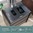 thumbnail image 5 of wow97e Modern Nightstand with Charging Station, 3 Drawer Wood Bedside Table w/Curved Profile Design for Bedroom, 5 of 7