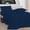Navy Blue, variant on 100% Pure Egyptian Cotton 800 Thread Count Sheet Set, 4 Pc Set, Sateen Weave, Hotel Collection Soft Luxury Bedding, Fits Upto 21" Inch Deep Pocket (Navy Blue Stripe, Queen Size)