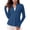 Navy, variant on Staron Women's Workout Tops Sun Protection 3/4 Sleeve V Neck Shirts Trendy Spring Summer Tees Tunic Blouses Casual Loose Fit with Zipper, Green S