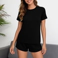 thumbnail image 2 of Fewfanhot Valentines Pajamas for Women 2 Piece Ribbed Knit Pjs Short Sleeve Sleepwear Set Summer Soft Pajamas Set Casual Lounge Sets, 2 of 9