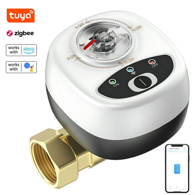 Graflsoa Valve d'Eau Intelligente EWeLink ZigBee avec Indice d'Étanchéité IP65, Contrôle à Distance par Application et Compatibilité de Commande Vocale pour Alexa, Google Assistant et Salute (DN25)