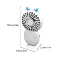 thumbnail image 4 of UttpKLBx Portable Automatic Remote Fan Bladeless Portable Mini Fans Desktop Fan Silent Fan Small Powerful Fan, Space Cooler for Bedroom (White), 4 of 7