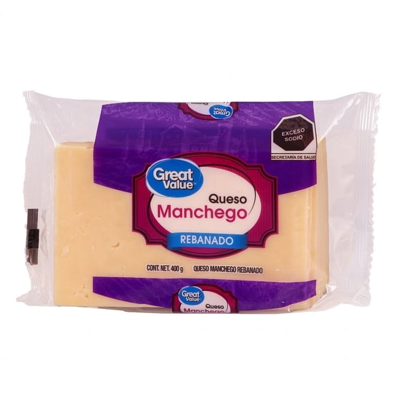 Queso Manchego Great Value Rebanado 400 g