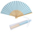 thumbnail image 1 of Set de ventiladores Paper Hand SL Crafts con bolsas de organza, 50 unidades, color azul claro, 1 of 6
