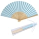 thumbnail image 1 of Set de ventiladores Paper Hand SL Crafts con bolsas de organza, 50 unidades, color azul claro, 1 of 6