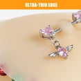 thumbnail image 4 of Women Nipple Cover with Piercing Rhinestones Reusable Adhesive Pasties, 4 of 20
